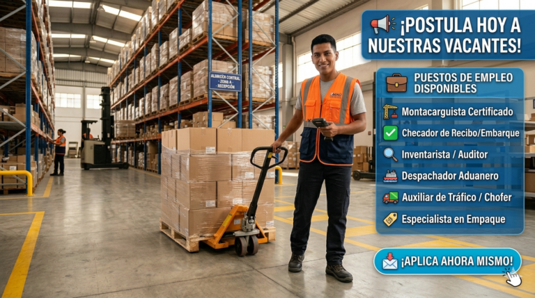 Lee más sobre el artículo 📦 VACANTES DISPONIBLES PARA AUXILIAR DE ALMACÉN: TU OPORTUNIDAD EN EL SECTOR LOGÍSTICO